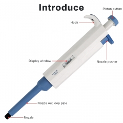 1000UL Fixed Volume Lab Micropipette Single Channel Pipette Manual High Precision Micro Pipettes