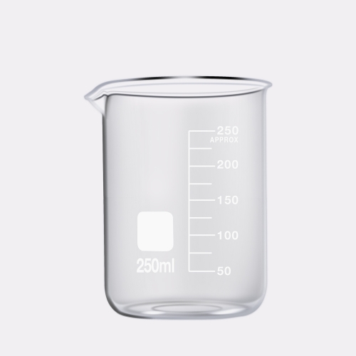 New Arrival Glass Beakers 250ml Borosilicate Glass Mugs For School Laboratory Beaker Measuring Cup Chemistry Low Form Beaker Lab