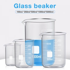 New Arrival Laboratory Beaker 5000ml Borosilicate Glass Mug For School Low Form Beakers Measuring Cup Chemistry Beaker Glass Lab