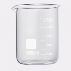 New Arrival Laboratory Beaker 5000ml Borosilicate Glass Mug For School Low Form Beakers Measuring Cup Chemistry Beaker Glass Lab