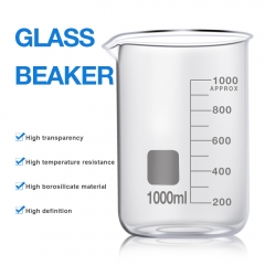 Factory Directly Lab 100ml 250ml 500ml 1000ml 5000ml Clear Glass Beaker