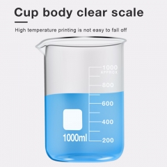 New Arrival Glass Beakers 1000ml Laboratory Beaker Measuring Cup Chemistry Borosilicate Glass Mug For School Low Form Beaker Lab