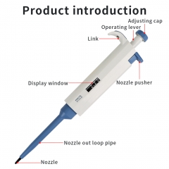 New Arrival Dropper Adjustable Pipette Lab Single Channel 0.1-2.5UL Digital Micro-pipette High Accurate Pipette For Laboratory