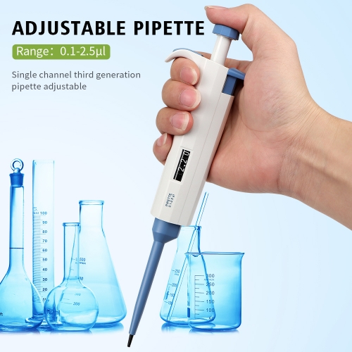 High Quality Adjustable Volume Micro Pipettes Pipette 0.1-2.5UL Manual Single Channel Laboratory Pipettes