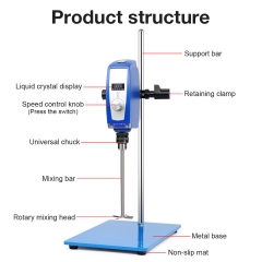 New Arrival Cantilever Stirrer For Lab Rotary Agitator Digital Display Mixer Cosmetic Overhead Electric Stirrer Mixer Laboratory