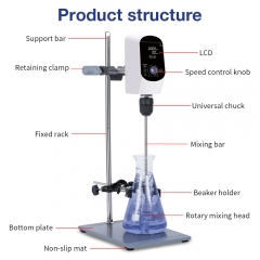 Chemical agitator liquid detergent mixer 20l laboratory overhead stirrer