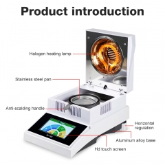 New Arrival Halogen Moisture Meter Lab 100g0.001g Grain Moisture Analyzer Machine Digital Display Infrared Moisture Analyzer