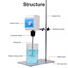 New Arrival Overhead Electric Stirrer Laboratory 5L Mixer Cosmetic Speed Control Mixing Agitator Cantilever Stirrer Mixers Lab