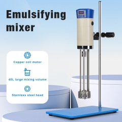 Laboratory High Speed Shear Emulsifier 40L Timing Digital Display Mixer Blender for Cosmetics FoodPaints Industry