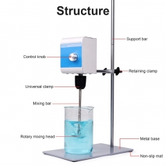 5L Laboratory Equipment 100-1500 rpm Adjustable Speed Overhead Stirrer Mixer Lab Electric Stirrer