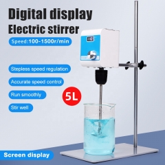 Lab Equipment 5L 100-1500r/min Mix Evenly Digital Mixer Overhead Electric Stirrer