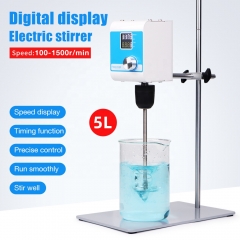 New Arrival Overhead Electric Stirrer 5L Digital Timing Laboratory Mixer Cosmetics Mixing Agitator Cantilever Stirrer Mixers Lab