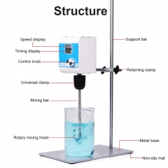 High Quality Digital 5L Laboratory Agitator DC Motor Rotary Electronic Overhead Stirrer Cosmetic Medical Mixer