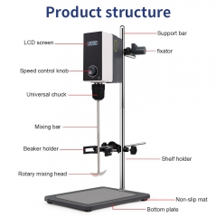 New Arrival Overhead Electric Stirrer Mixer 20L Laboratory Automatic Digital Mixers Cosmetics Cantilever Electric Stirrers Lab