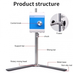 High Quality Digital Lab 2L Agitator Rotary Electronic Overhead Mixer Cosmetic Medical Perfume Stirrer