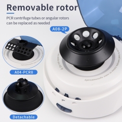 Mini Centrifuge LCD Digital Display Microcentrifuge2400RPM Adjustable Speed Lab Centrifuge Benchtop with 2 Rotors for PCR Strips