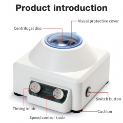 New Arrival Laboratory Centrifuge 10ml*6 Tube Benchtop Beauty Medical Industrial Centrifuge Mechanical Low Speed Centrifuge Lab