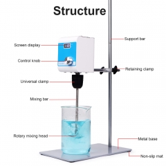 Lab Equipment Cosmetic Perfume 5L Overhead Mixer Rotary Cantilever Electric Stirrer