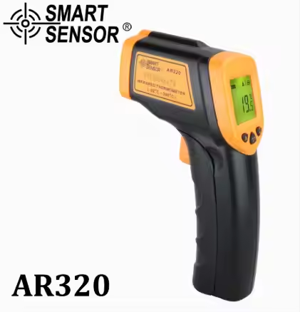 Smart Sensor AR320 LCD IR Display Digital Thermometer -32~380C(-26~716F) Non-Contact IR Laser Point Gun