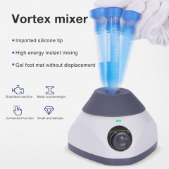 Mini Vortex Mixer 500-3500rpm Fixed Speed Compact Benchtop Mini Vortex Mixer for Laboratory Test Tubes Capacity up to 50ML