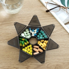 Weekly Pill Organize Round 7 Day Pill Box Organizer