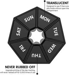 Weekly Pill Organize Round 7 Day Pill Box Organizer