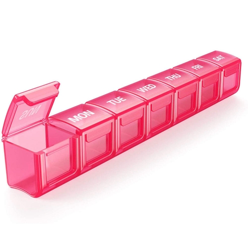 New 7 Cases Large Pill Box Plastic Pill Box 7 Day Pill Organizer