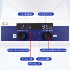 Laboratory Magnetic Stirrer Hot Plate Heating Pot Water Bath & Oil Bath Digital Display Temperature Control System