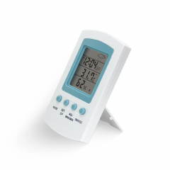 DD-129 Digital Thermometer (INDOOR OUTDOOR THERMO HYGROMETER WITH CLOCK WEATHER Temperature Humidity Alarm)