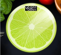Household Electronic Human Scale Adult Weight Scale Round Tempered Glass Digital Display Weighing Scale Kg Lb St