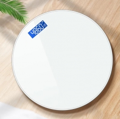 Household Electronic Human Scale Adult Weight Scale Round Tempered Glass Digital Display Weighing Scale Kg Lb St