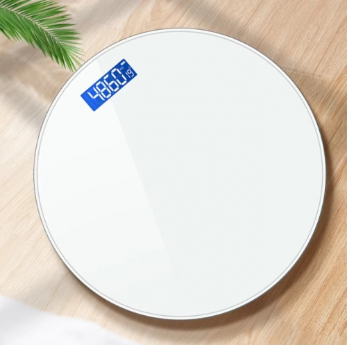 Household Electronic Human Scale Adult Weight Scale Round Tempered Glass Digital Display Weighing Scale Kg Lb St