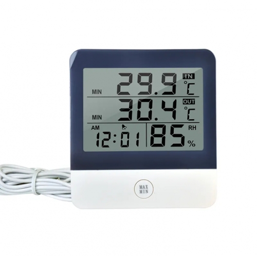 CX-260A Indoor Outdoor Temperature Humidity Display Household Indoor Outdoor Thermometer Digital Meteo Stat