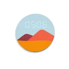 New Design Large Display LED Digital Wood Wall Clock Modern Clock for Home Decor LED Round Wooden Wall Clock