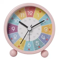 Kids Learning Clock Metal Educational Children Clock Kids Room Study Room Children Early Education Desk Table Clock