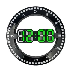 8 Inch Large Modern Decorate Digital 3D LED Table Wall Alarm Seconds Clock Digital 3d Wall CLOCKS