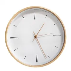 Home Living Room 12 Inch Mirror Clock Modern Minimalist Silent Clock Decoration Quartz Wood Grain Wall Clock