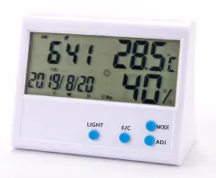 Digltal Electronic Temperature and Humidity Tester Large LCD Display Digital Indoor Thermometer Time and Date