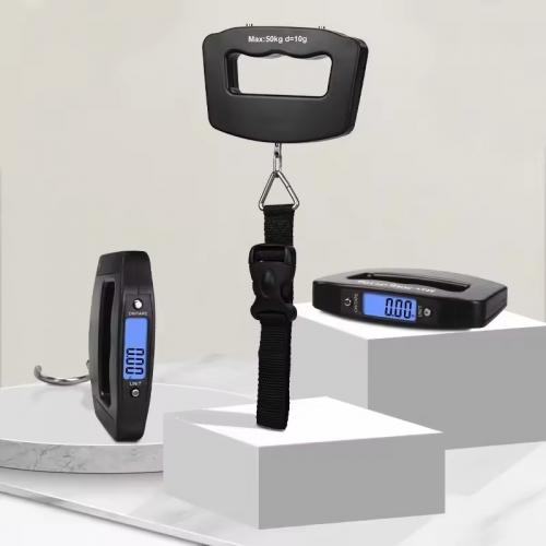 NS-22 Weighing 50kg/110lbs Portable Digital Luggage Hand Scale, Handheld Suitcase Weighing Tool with LCD Display & Hook/Belt