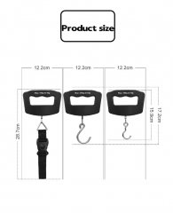 NS-22 Weighing 50kg/110lbs Portable Digital Luggage Hand Scale, Handheld Suitcase Weighing Tool with LCD Display & Hook/Belt