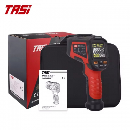 TASI TA603B Digital Infrared Thermometer High-Temperature Measurement -32°C~1380°C with Data Storage for Industrial Use