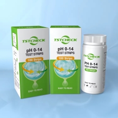 Test-ph014 Factory Direct Sale General Type of pH Value test Strips Range From 0-14 for Soil/swimming Pool/pond/drinking Water test Strips