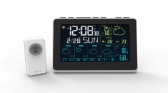YH-Weather01-WiFi Indoor/Outdoor Five-Day Weather Station Clock Tuya APP Flip Design Wifi/Ble Symbian Operation Displays Temperature Humidity