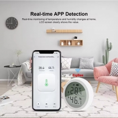 YH-HS03-Zigbee Tuya Zigbee Smart Digital Hygrometer Thermometer Indoor Temperature and Humidity Meter With Alexa Google Home