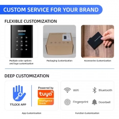 YH-C19 Security Digit Electric Electronic Handle Digital Tuya Ttlock Cerraduras Inteligentes Con Wifi Keys Fingerprint Door Smart Locks