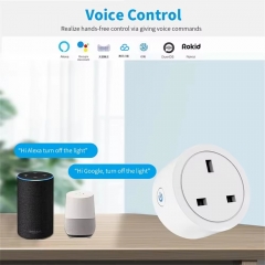 YH-WS009-UK UK Smart Plug Outlet Energy Monitoring Timer APP Voice Control Tuya Alexa Google Home WiFi Smart Power Socket