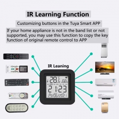 YH-TH02-B Tuya Smart WiFi Universal IR Remote Temperature Humidity Sensor 3 in 1 WiFi IR RF Tuya Remote Control With LED Screen