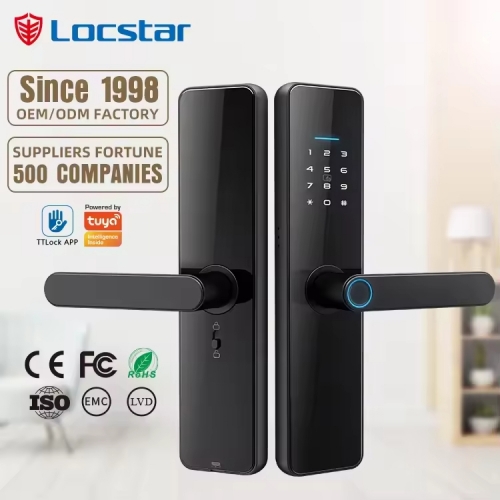 YH-C19 Security Digit Electric Electronic Handle Digital Tuya Ttlock Cerraduras Inteligentes Con Wifi Keys Fingerprint Door Smart Locks