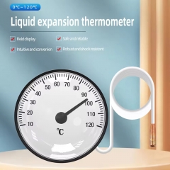 TMP058 Temperature 120 Plastic Round Liquid Expansion Thermometer with Plastic Probe