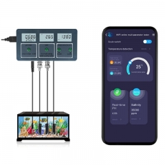 Multifunctional online monitor 8in1 PH/EC/TDS/ORP/ salinity and temperature intelligent WiFi connection APP